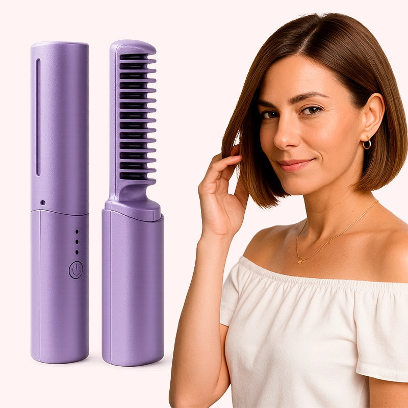 Pente Alisador de Cabelo 5 em 1 Sem Fio InfiniteGlam®