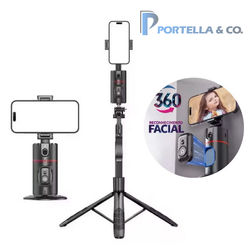 Yumi360 -Tripé Suporte Gimbal para Celular Inteligente Com Sensor Movimento Estabilizador 360 Tripe 170CM