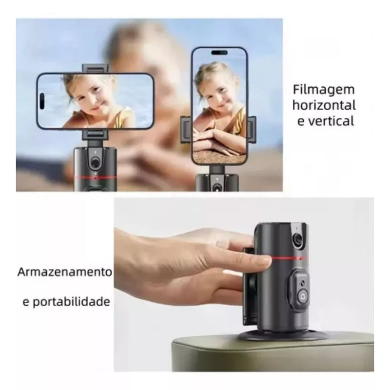 Yumi360 -Tripé Suporte Gimbal para Celular Inteligente Com Sensor Movimento Estabilizador 360 Tripe 170CM