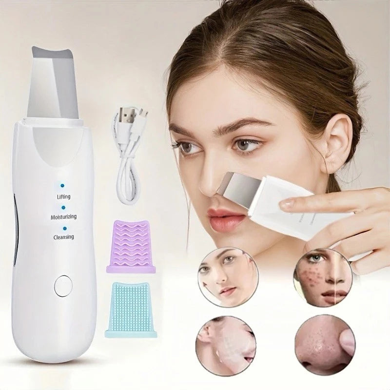 Esfoliador Ultrassônico de Pele: Removedor de Cravos e Limpador Facial com Cavitação